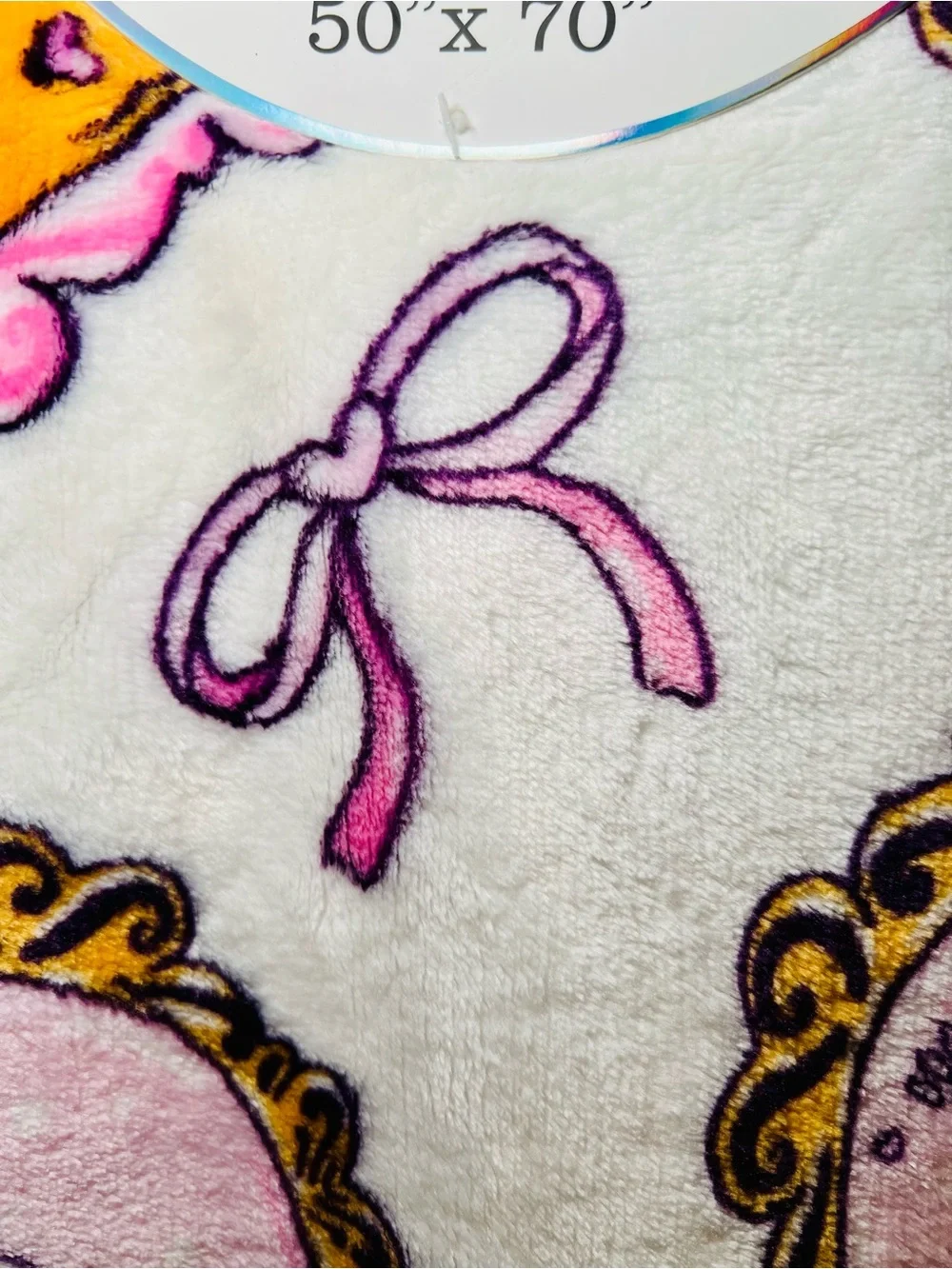 Halloween Pink Cameo Picture Frames Plush Throw Blanket Ghost Spider Skeleton